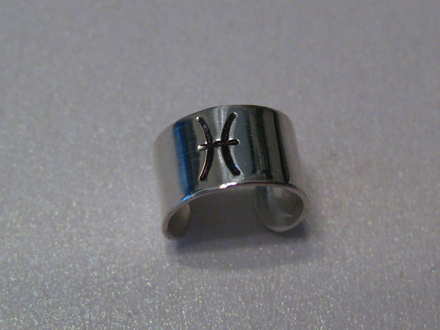 Sterling Silver Pisces Zodiac Sign Ear Cuff