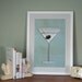 Dirty Martini poster, Bar Art print, quilled Martini with olive, quilling art print, Paper art print, 12x18in, Ready to ship