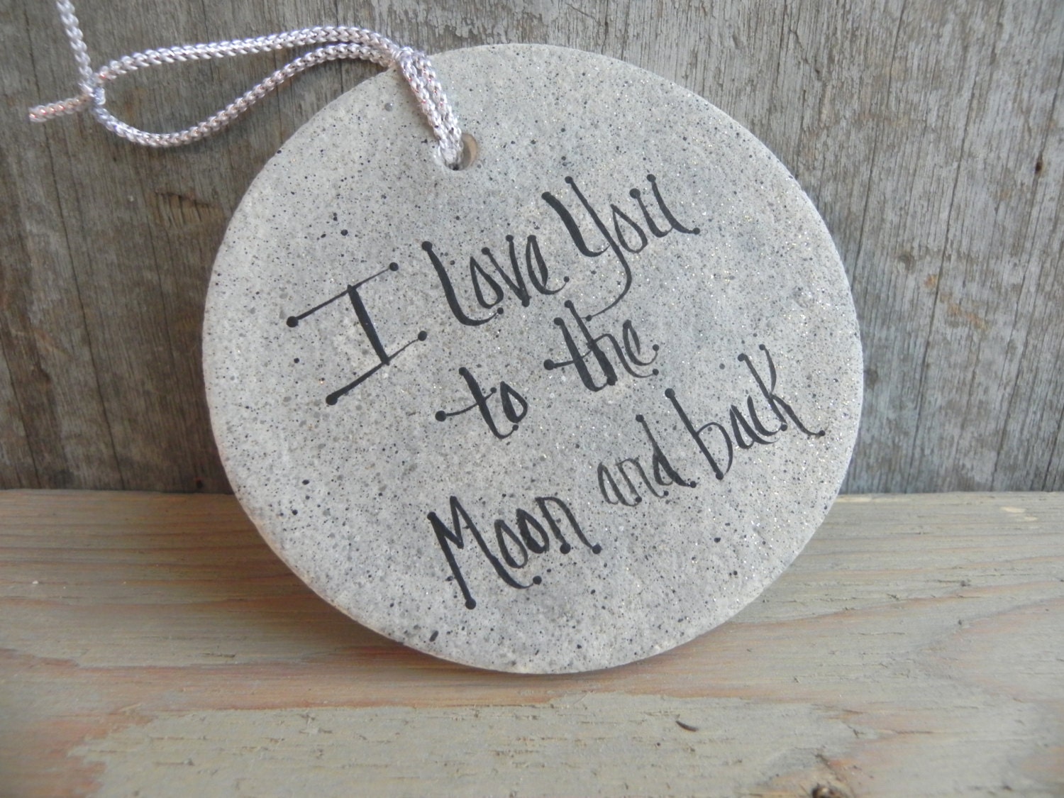 I Love You to the Moon and Back Salt Dough Full Moon Ornament