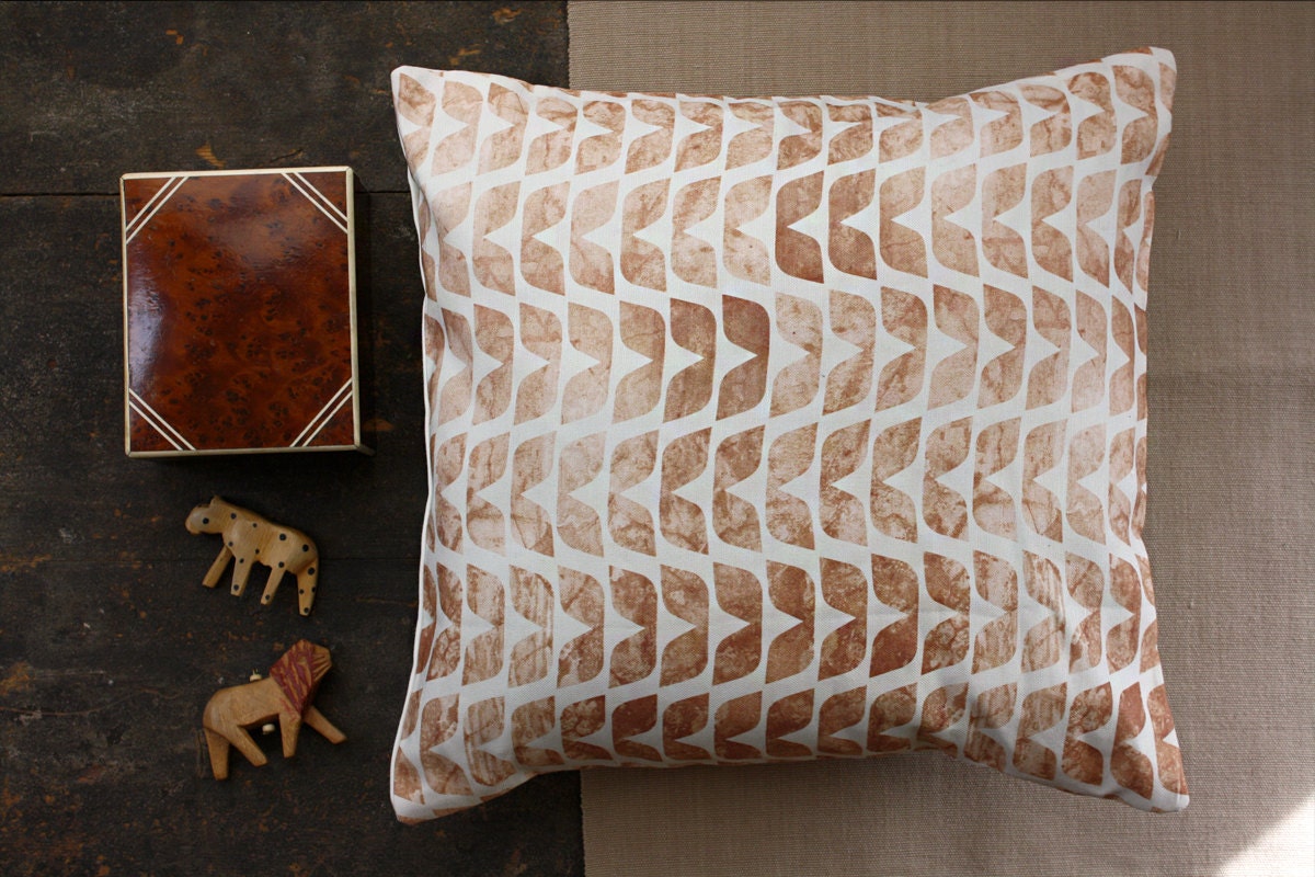 Leaves Cushion Cover - Chestnut