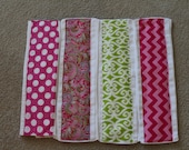 girl burp cloths set