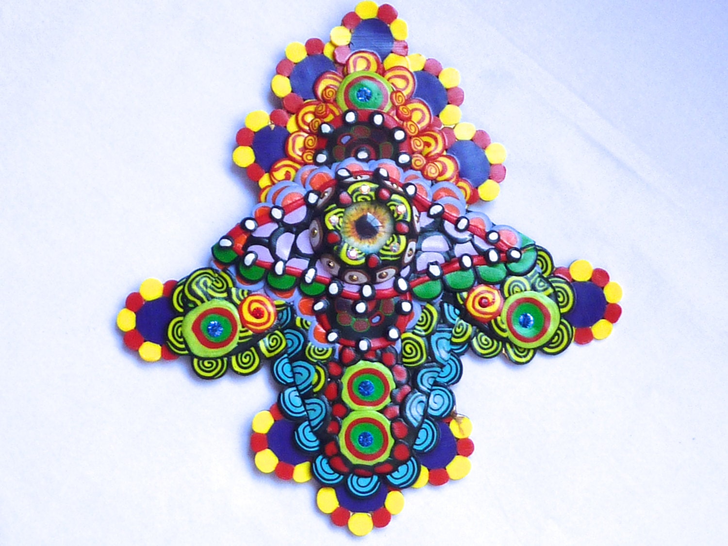 Mosaic Wall Hanging with Glass Eye