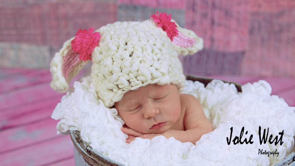 READY TO SHIP Newborn Bunny Hat