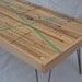 Coffee Table - Reclaimed Oak W/Green Resin Inlay