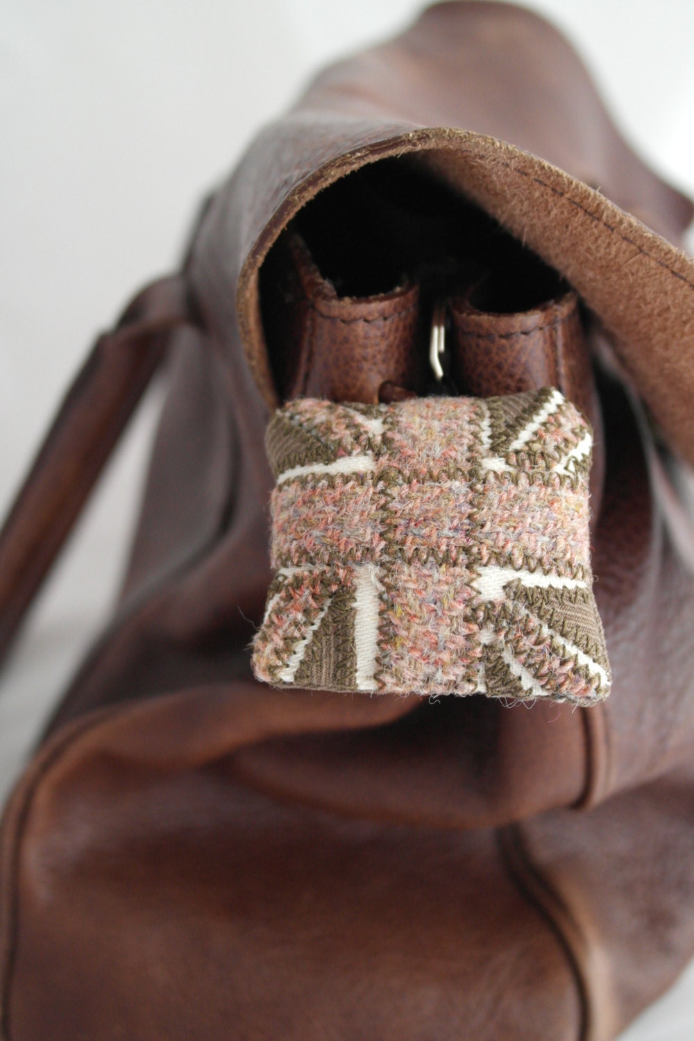 Union Jack Chocolate Brown Keyring or Handbag Charm