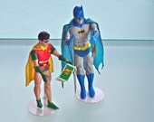 Vintage Batman and Robin Figures Dolls 1988 DC Comics Giant 15" 13" Rare Superheroes Figures by Presents Hamilton Gifts vinyl ready to ship