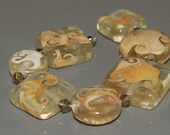 Assorted Shapes Nuteral Handmade Lampwork Glass Bead Set SRA  FHFteam Y3 GBUK UK Seller  Cpteam