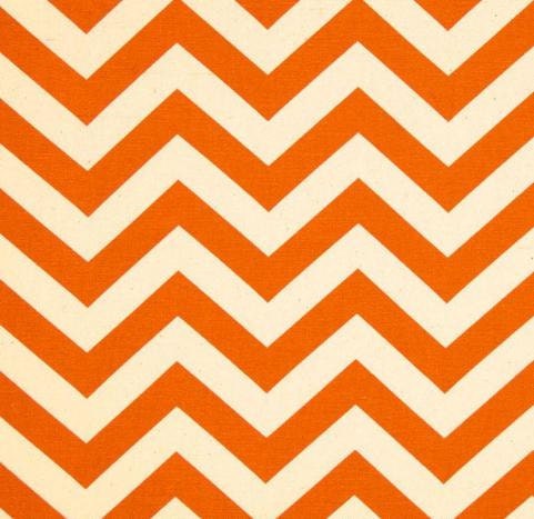1 Yard - Chevron / ZigZag Premier Prints Fabric in Mandarin / Natural (choose quantity in your Cart)