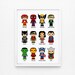 Cute superhero (B) 11x16 on A3 art print