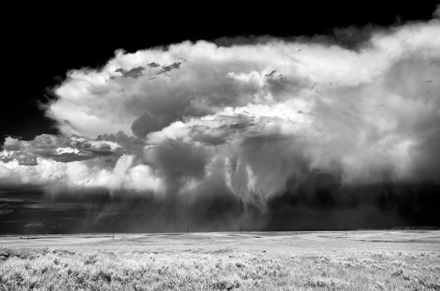 8x10 Fine Art Print of a supercell thunderstorm in Wyoming