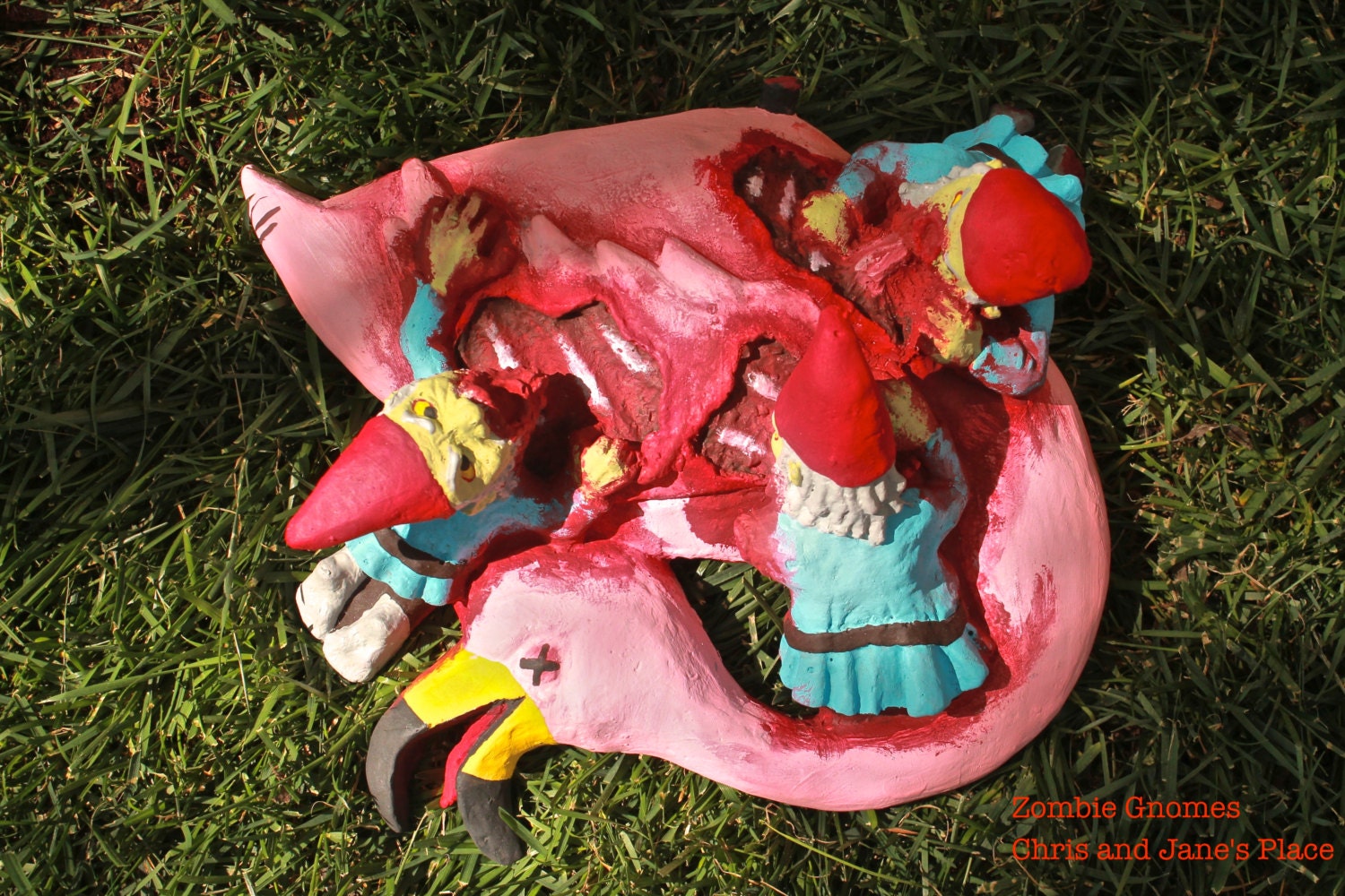 Zombie Gnomes: Bye Bye Birdie  FREE SHIPPING