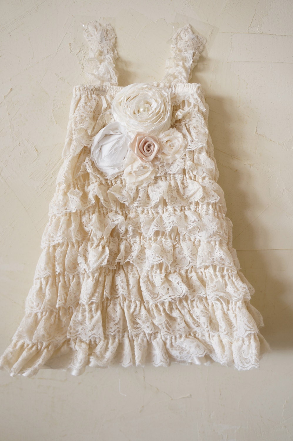 Lace Baby Dress - Ivory Baby Dress - Cream Dress - Girls Dress - Flower Girl Dress - Baby Easter Dress -   Baptism Dress - Christening Dress