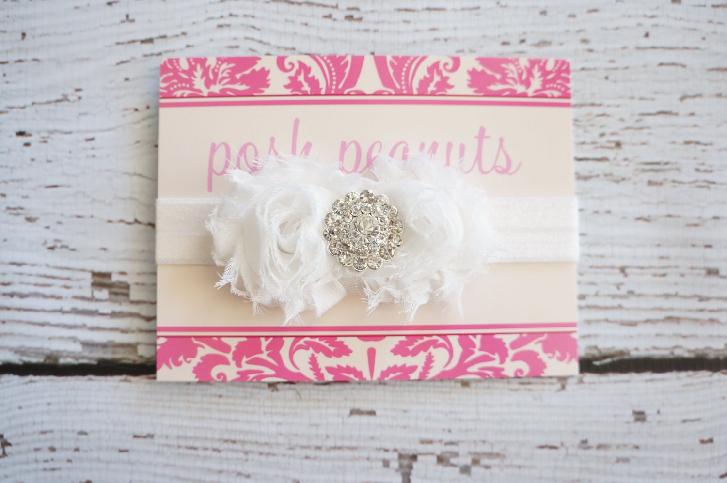 White Baby headbands -Shabby Headband  -Baby -  Baby - Girls Headbands - Baby Headband - Flower Girl Headband - Wedding Hair Accessory