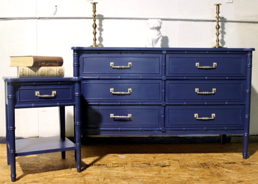 Indigo Blue Bali Hair Dresser and Nightstand