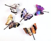 Funky upcycled butterflies / hair clip / hair slide / hair grip / hair accessories