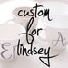 CUSTOM for LINDSEY - calligraphy first name recycled tea cups and mugs - bridesmaids, flower girls, birthdays - black and white