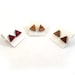 Sustainable Wooden Post Earrings - Triangles, Simple Studs - in Oak, Walnut, or Red Stained Maple - Wood Studs