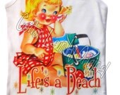 ChildrensTshirt, tank or Onesie Children Lifes a Beach
