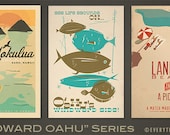 Windward Oahu  - 12x18 Retro Hawaii Print Series
