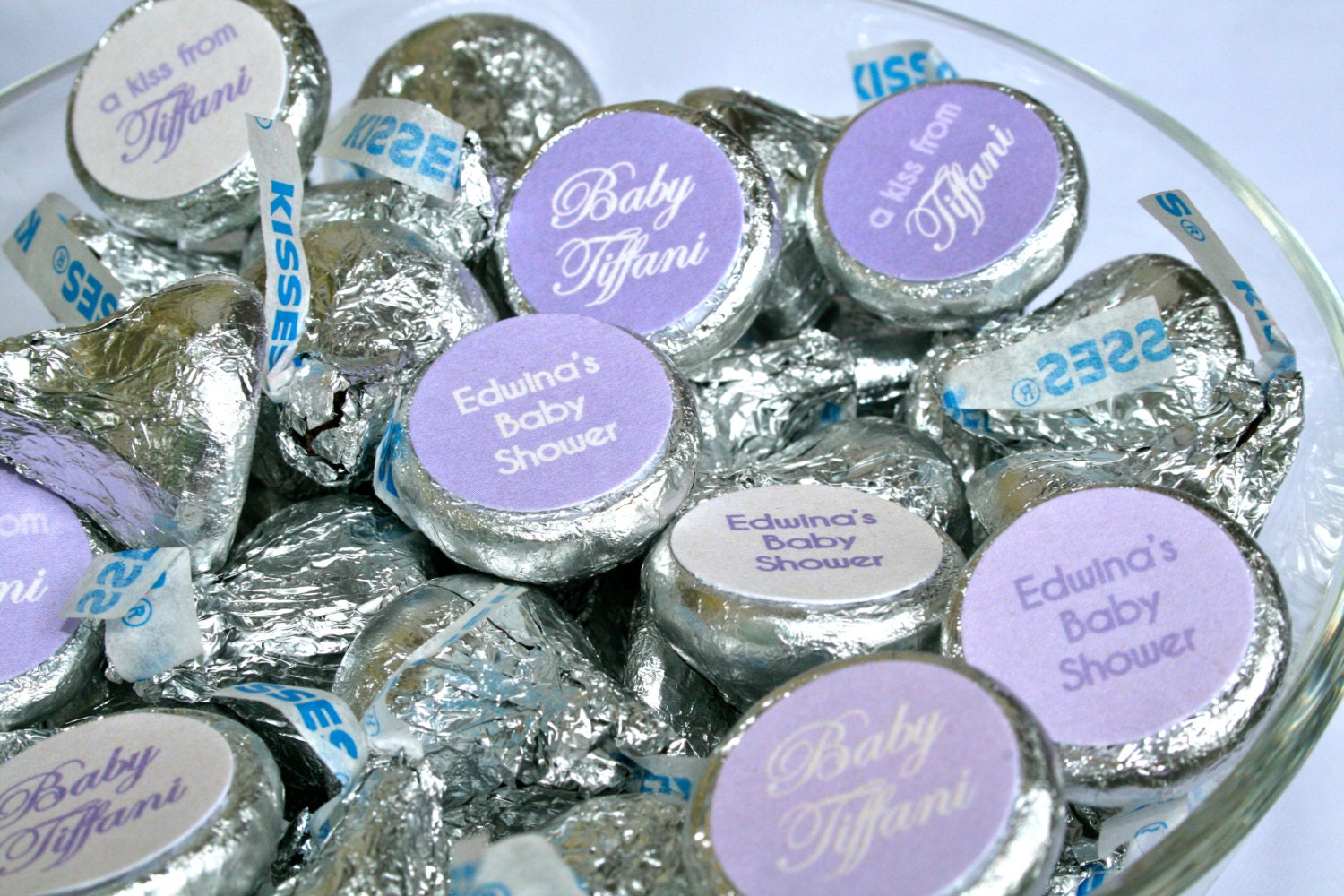 Ivory and Lavender Baby Shower- Hershey Kiss Labels- Print your own Il_170x135