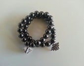 I am fly hematite bracelet set