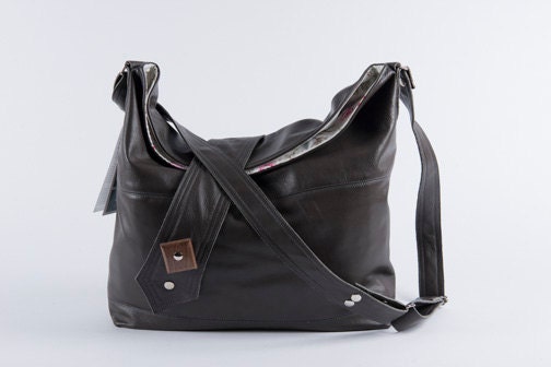 CAMPANULE Large leather tote bag / leather handbag / leather purse / cross body strap