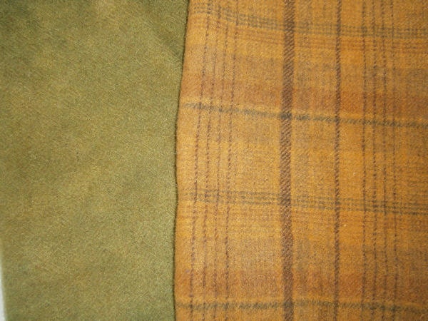 Hand Dyed and Textured Felted Wool Fabric for Rug Hooking and Appliqué 2 Fat Eighths
