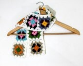 Granny Square Scarf / Colorful / Handmade Square scarf / Valentines day / Mother's Day Gift / Mitten