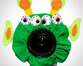 Photographer gift Shutter Buddies Adam ALIEN with SQUEAKER camera bling for lens- Ready to ship