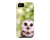 iPhone 5 case, cute owl iPhone case, nature, owl iphone case, saw whet owl, iphone 4, cover, woodland, bird, animal - semisweetstudios