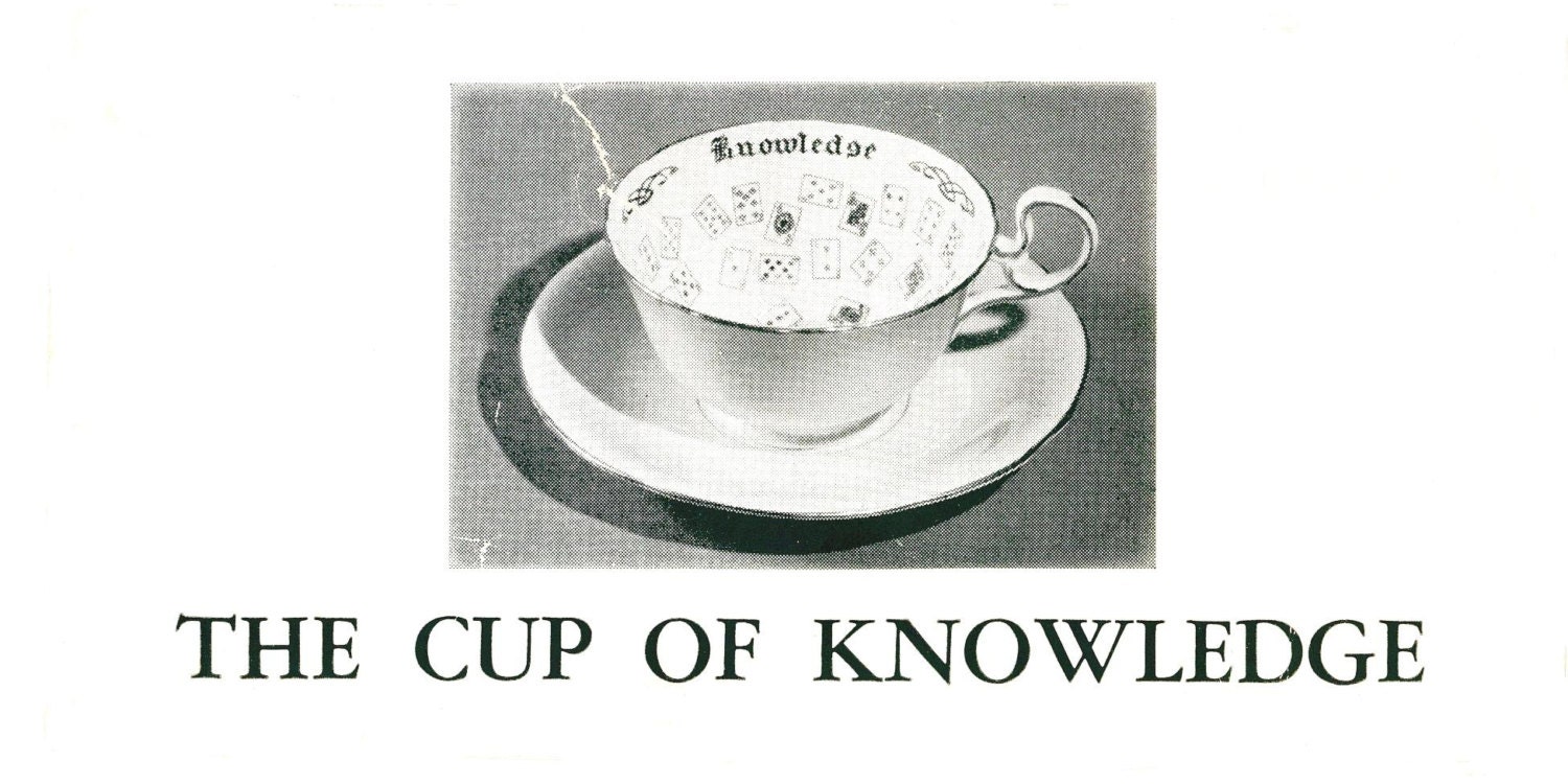 Cup of Knowledge - Tea Leaf Reading Instructions for Aynsley English Bone China Fortune Telling Cup