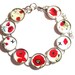 Silhouette Bracelet - Red Poppys