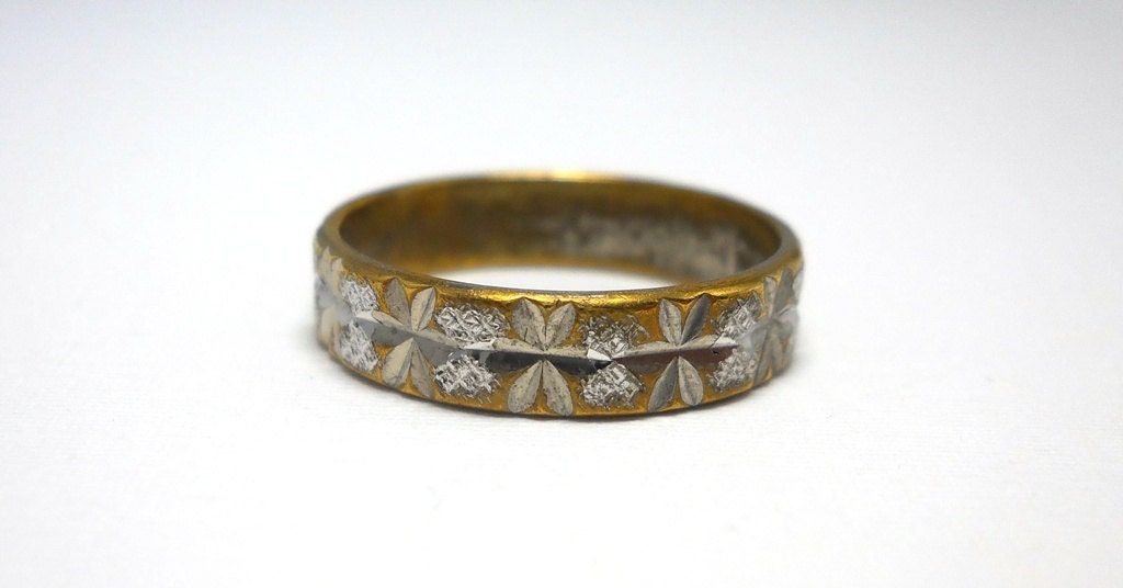 Vintage 18K RGP Eternity Band Ring
