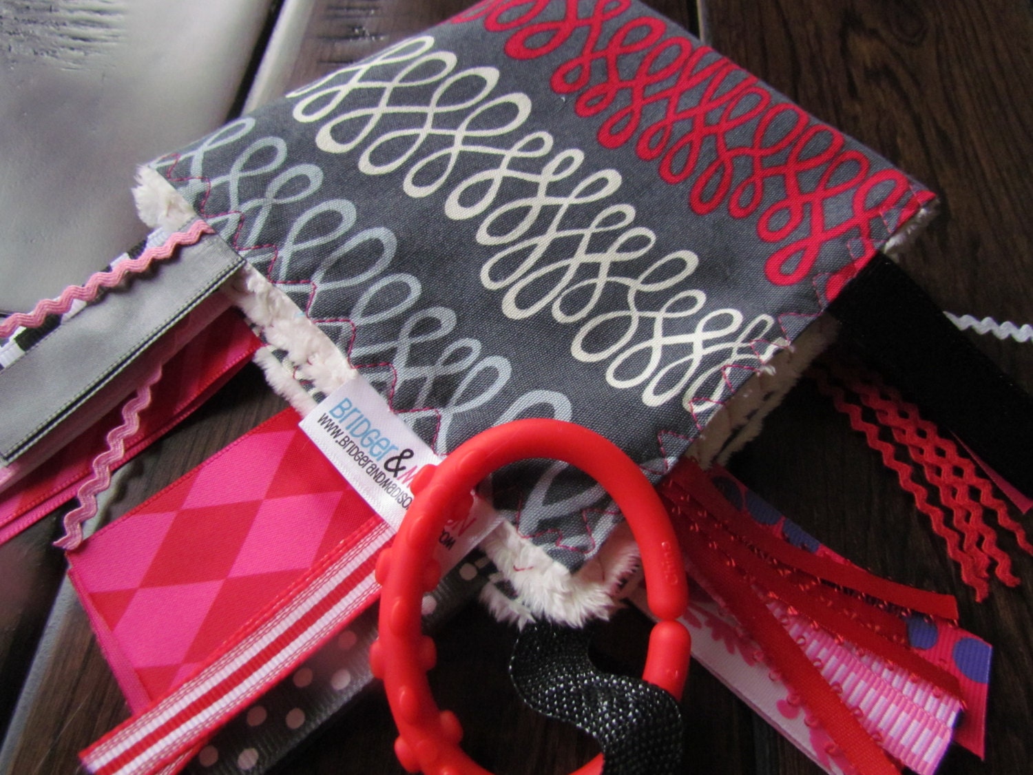 Baby Sensory Blanket, She's a Diva with Off White Minky- READY TO SHIP