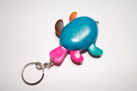 Turtle Shaped Tagua Keychain