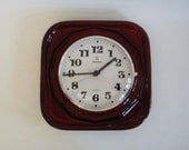 Vintage German Ceramic Wall Clock from Lohmann