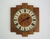 Vintage German Wall Clock from Meister Anker Made of Wood