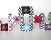 Personalized Monogrammed Cuff Bracelet with your chosen black and white classic designs. Great gift for friends or a sorority girls.