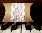 10 Lace Pillow Boxes -Rustic Wedding Decoration -Woodland Wedding -DIY Wedding Accessory