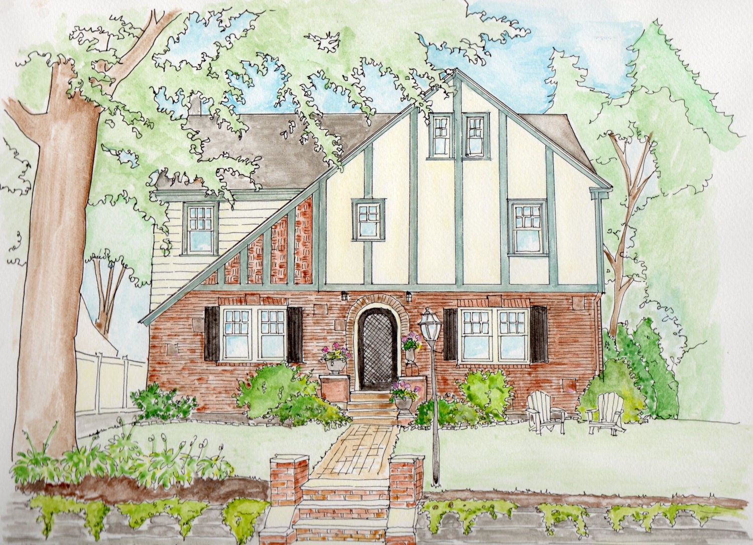 custom house painting, architectural rendering
