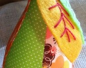 Pear pincushion hand sewn ready for your future projects
