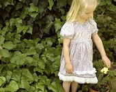 little prairie girl violet lilac soft flowers peasant BIRTHDAY party flower girl wedding lace roses lace dress