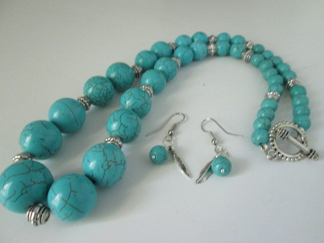 Turquoise Necklace and Earring Set