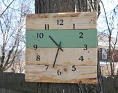 Reclaimed Pallet Wood Clock. Sage Green. Upcycled.  Custom.  Made to Order.  Choose your Color.  Unique Wood Wall Clock.
