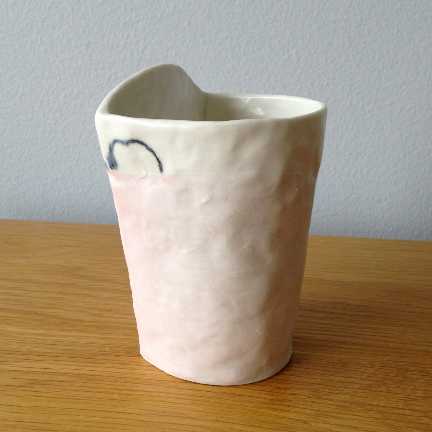 Pink and White Small Cup
