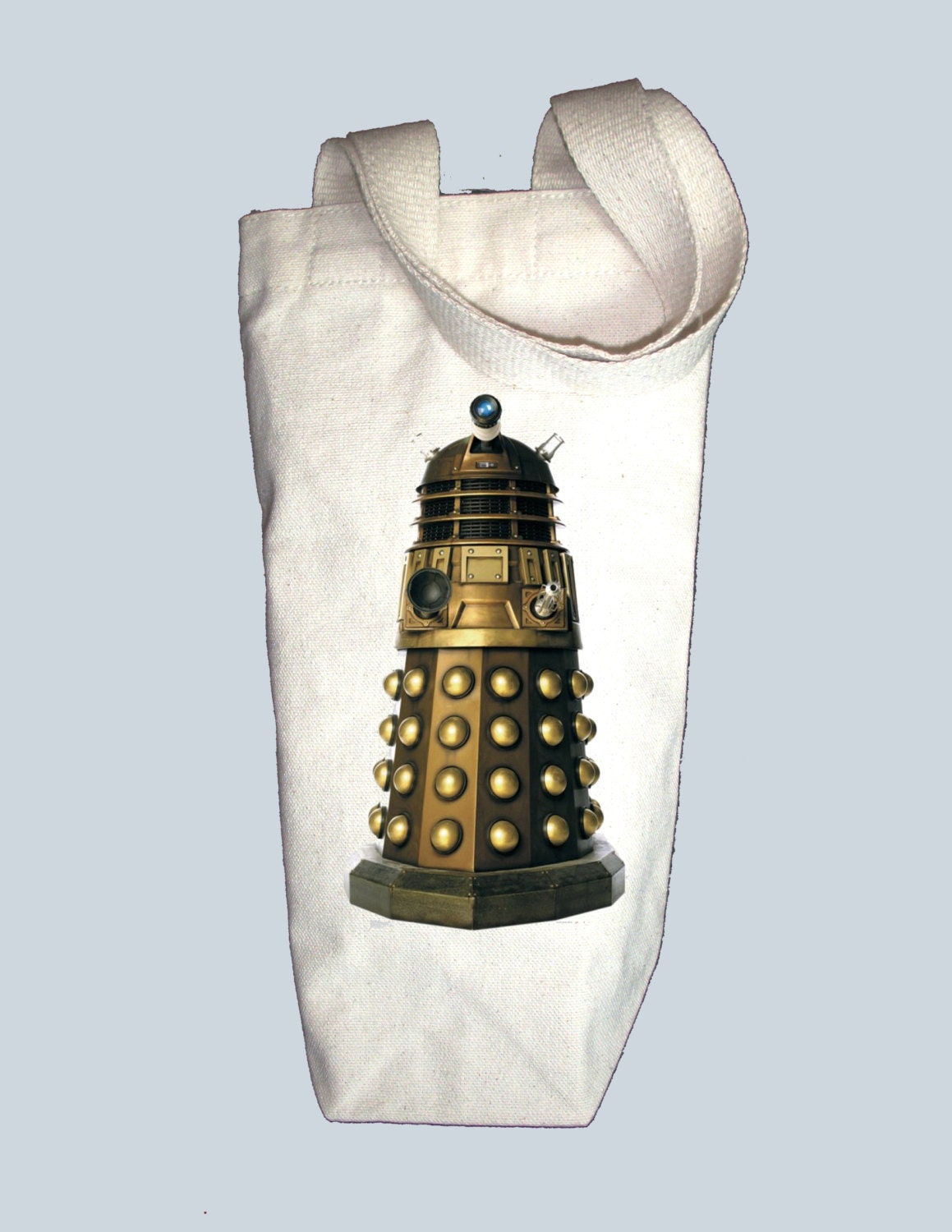 Dr. Who Dalek Illustration Canvas Alcohol/Wine Gift Bag