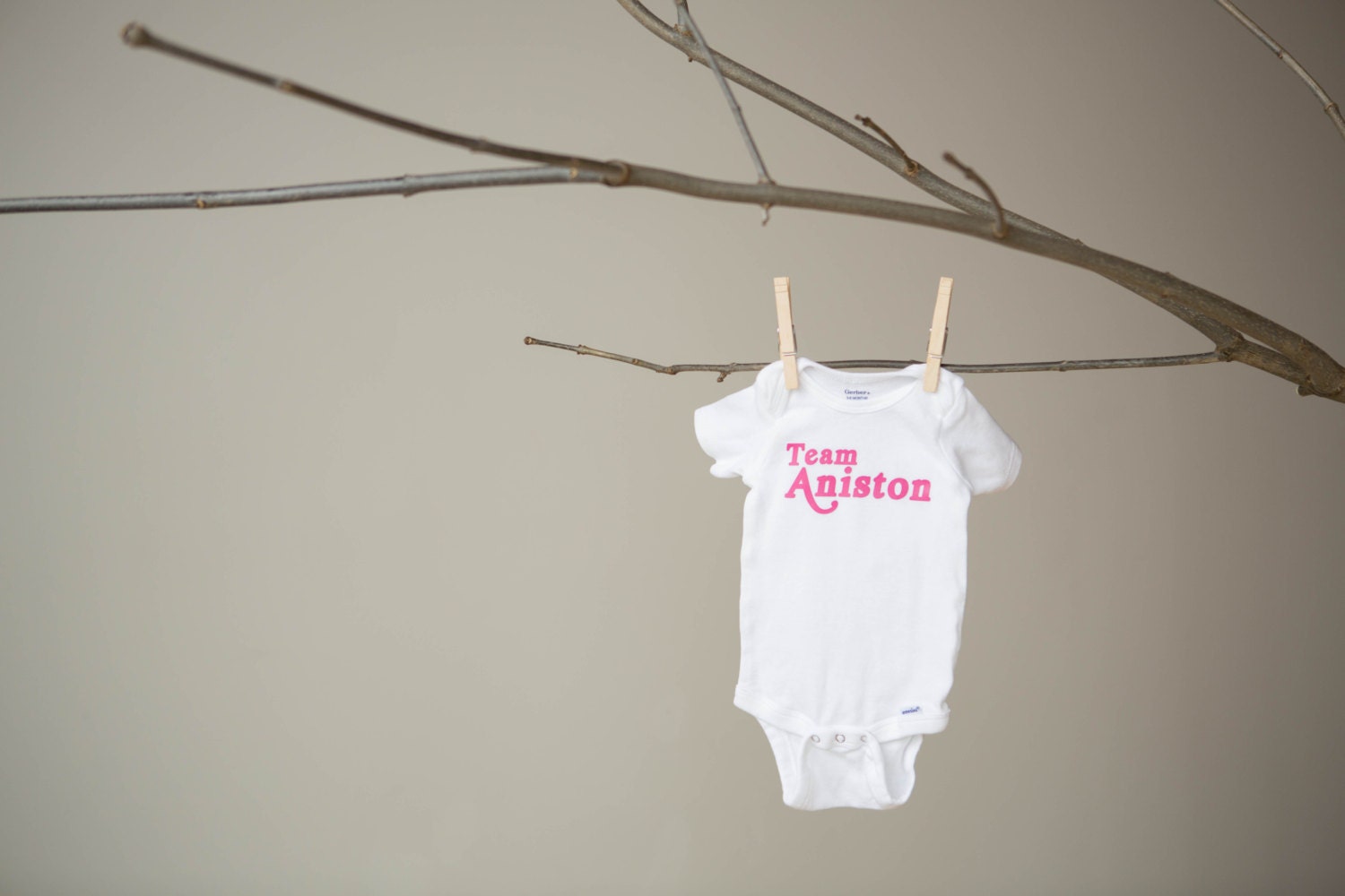 Short Sleeve "Team Aniston" Onesie, 0-3 Months, 3-6 Months, 6-9 Months, 12 Months, 18 Months, 24 Months