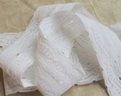 Stretch Lace Trim, Vintage, White Color, By The Yard