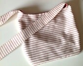 Brick Red Striped CrossBody Hobo Bag