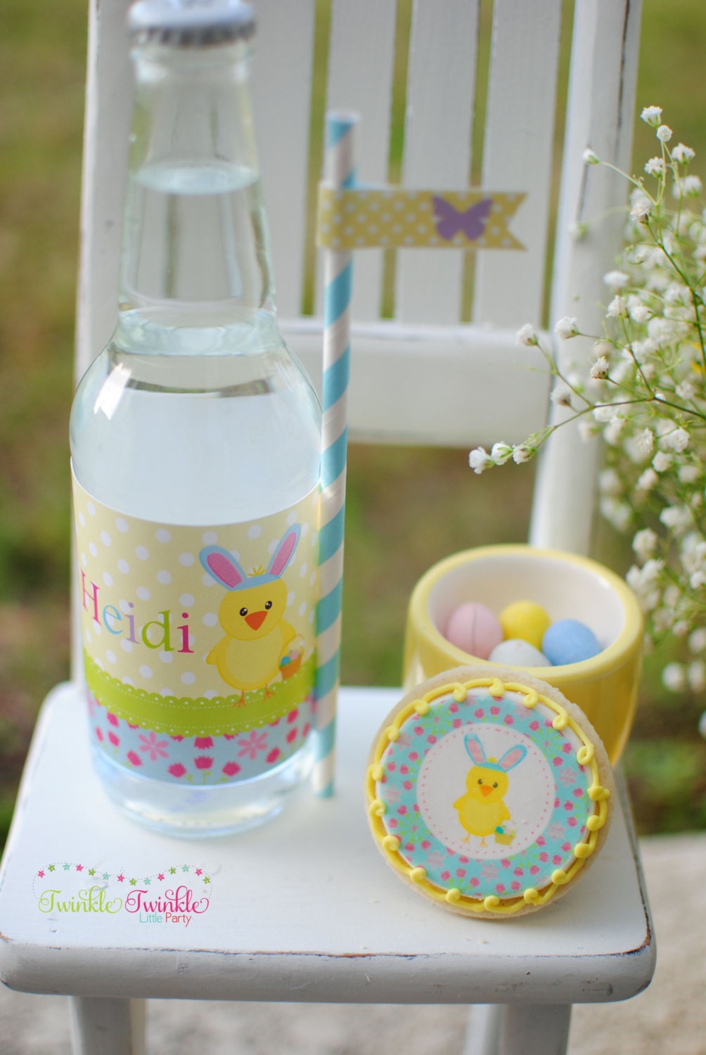 Easter Spring Party Yellow Chick Drink Water Labels Il_170x135